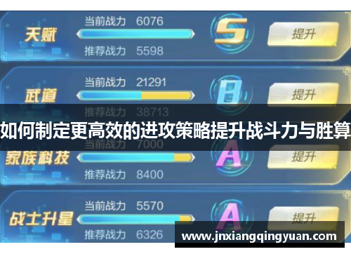 如何制定更高效的进攻策略提升战斗力与胜算
